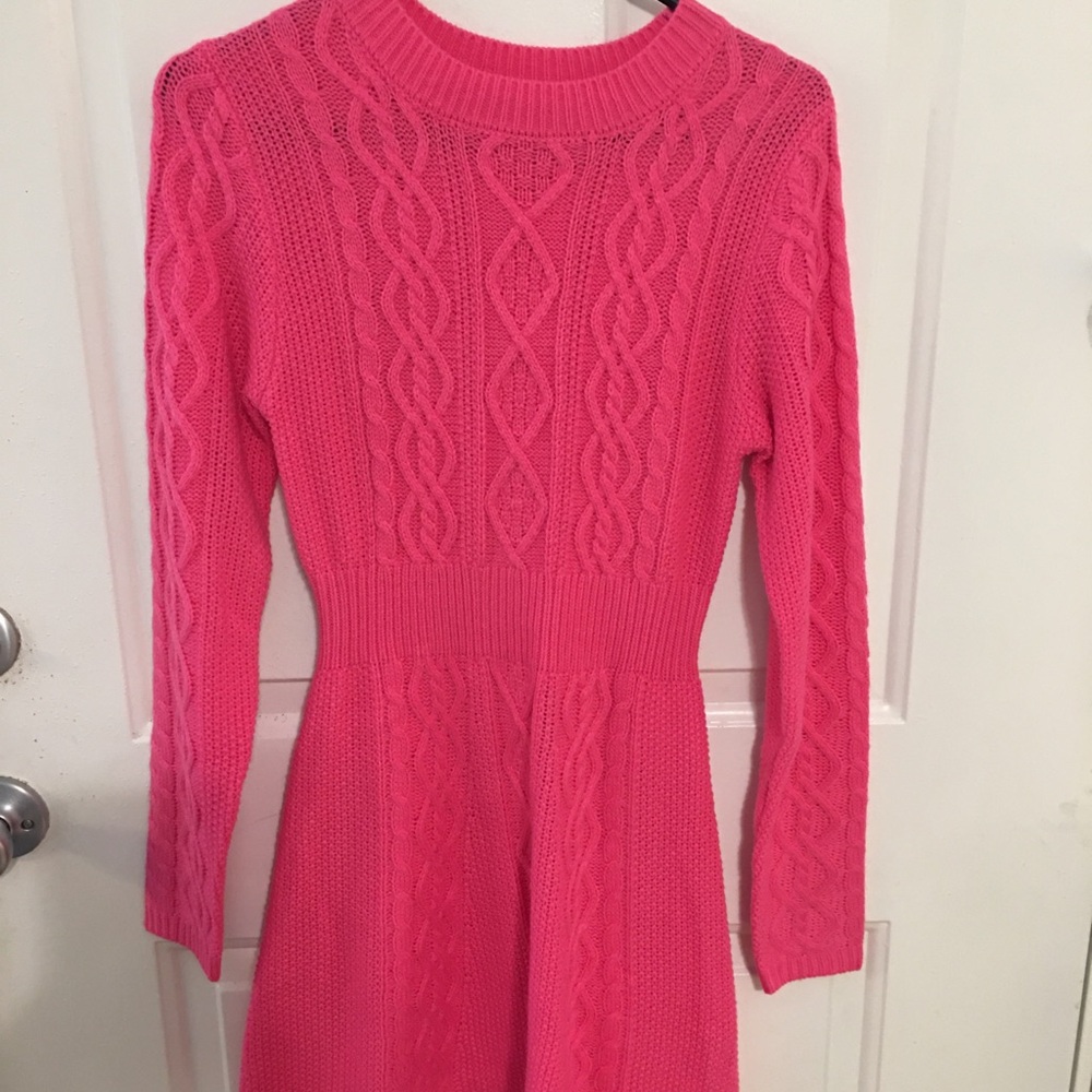 Adorable Pink Sweater Dress size small